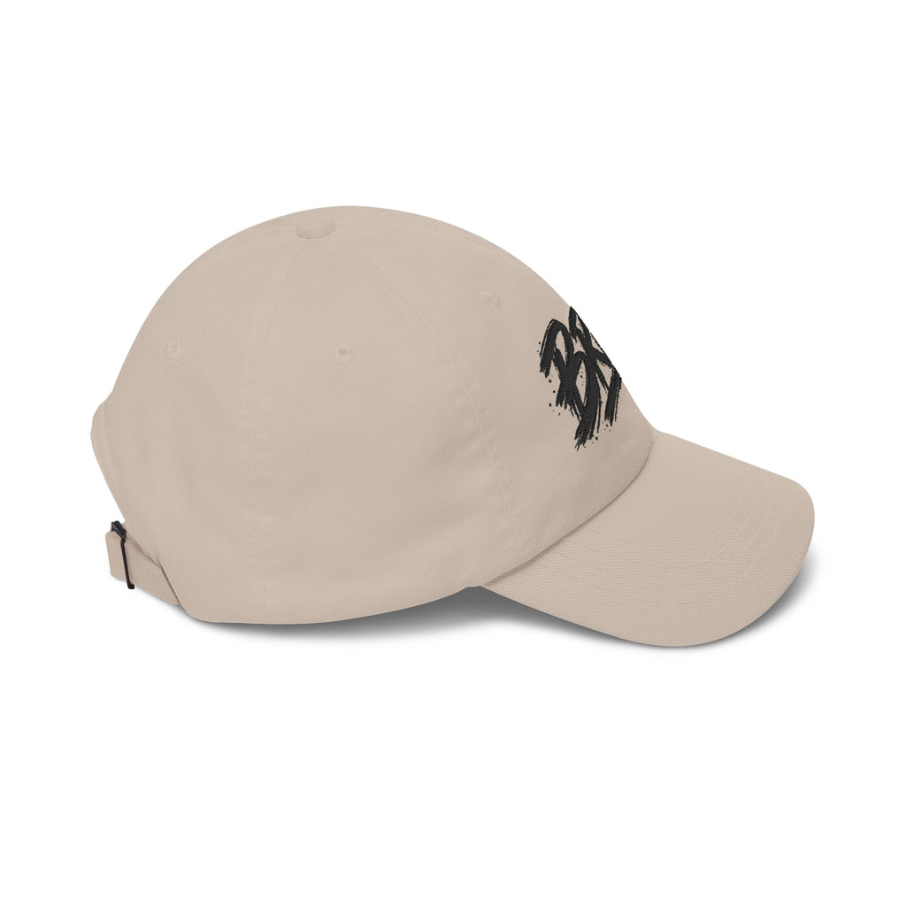 Bruh Dad Cap - Casual White Baseball Hat with Bold Brush Script