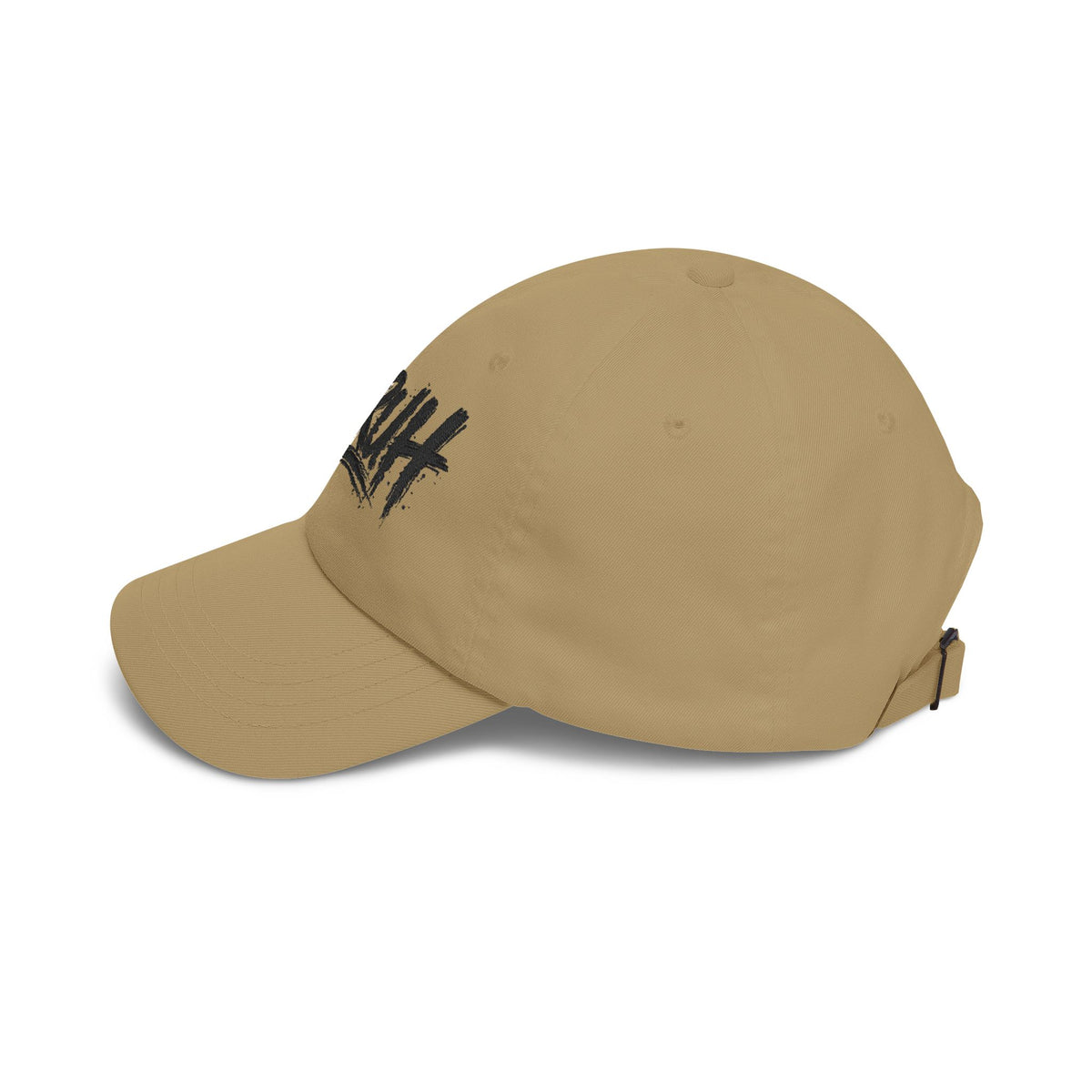 Bruh Dad Cap - Casual White Baseball Hat with Bold Brush Script