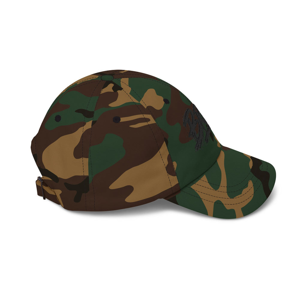 Bruh Dad Cap - Casual White Baseball Hat with Bold Brush Script
