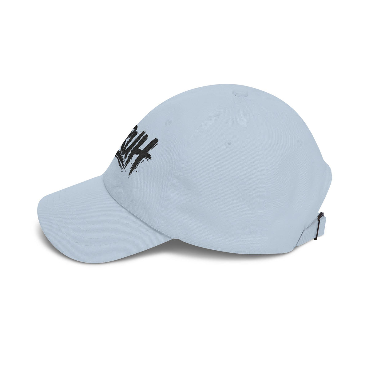 Bruh Dad Cap - Casual White Baseball Hat with Bold Brush Script