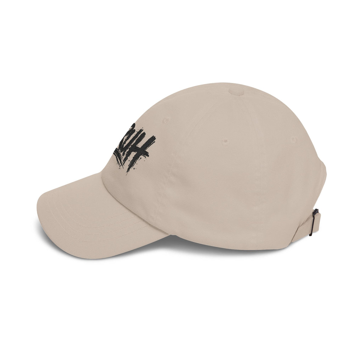 Bruh Dad Cap - Casual White Baseball Hat with Bold Brush Script