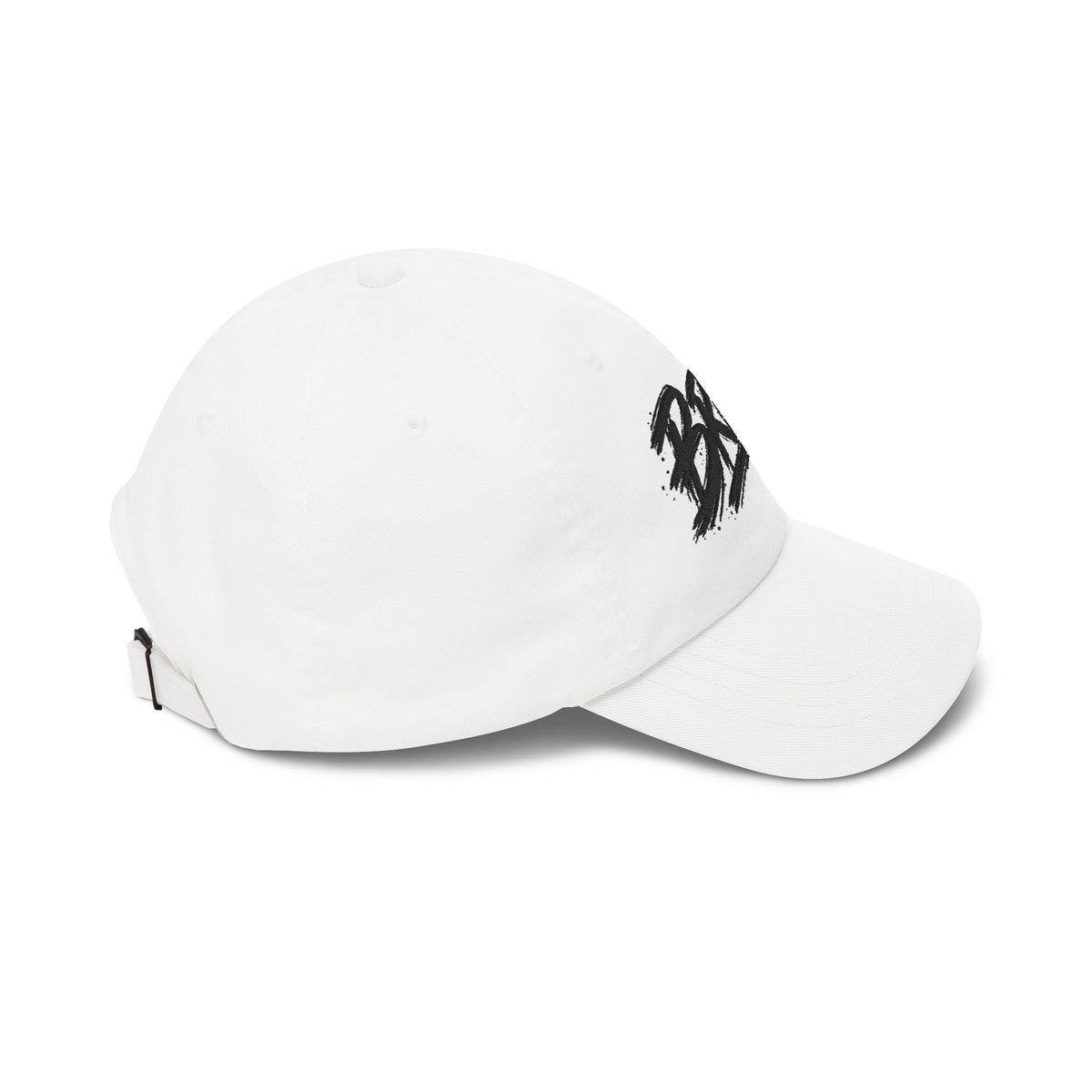 Bruh Dad Cap - Casual White Baseball Hat with Bold Brush Script