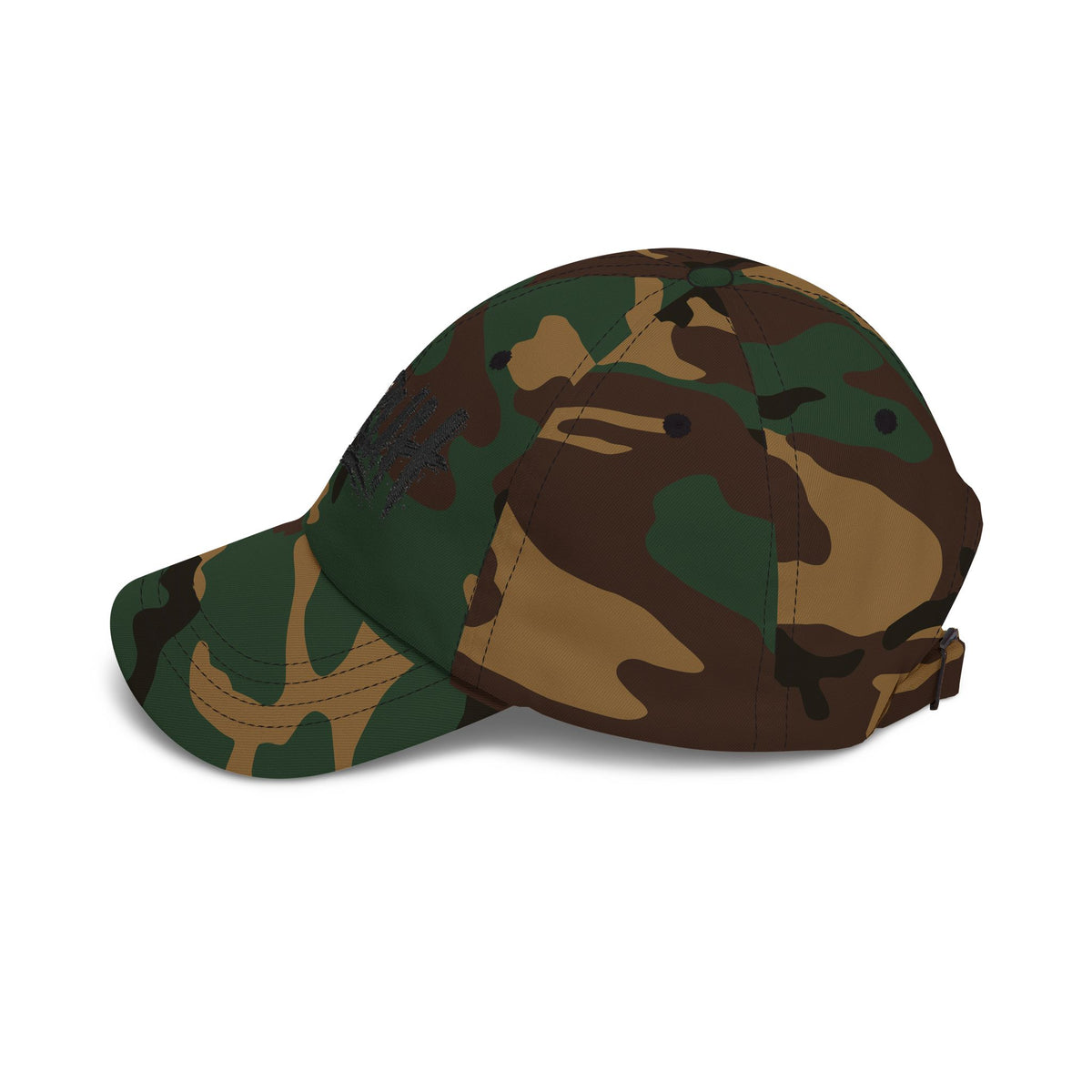 Bruh Dad Cap - Casual White Baseball Hat with Bold Brush Script