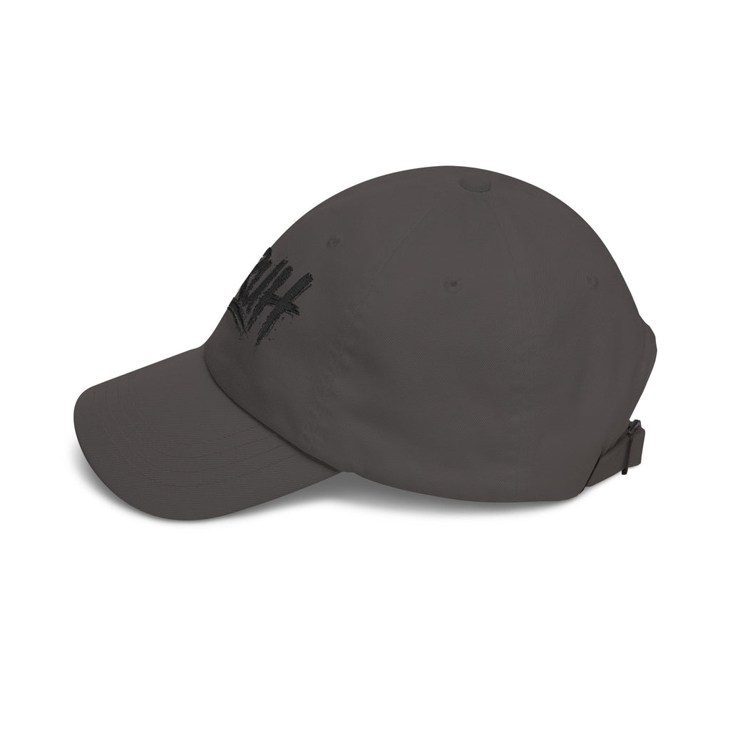 Bruh Dad Cap - Casual White Baseball Hat with Bold Brush Script