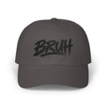 Bruh Dad Cap - Casual White Baseball Hat with Bold Brush Script