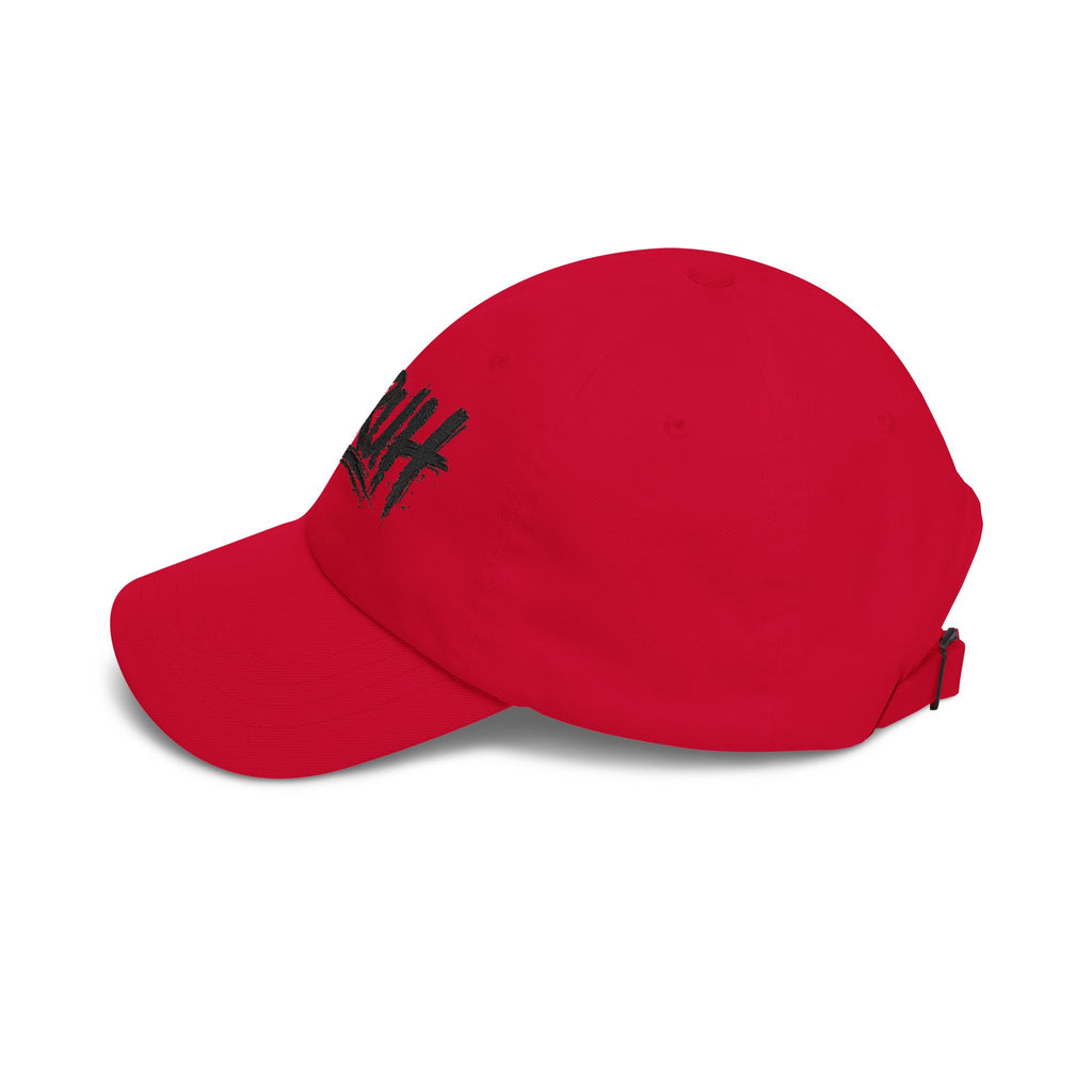 Bruh Dad Cap - Casual White Baseball Hat with Bold Brush Script